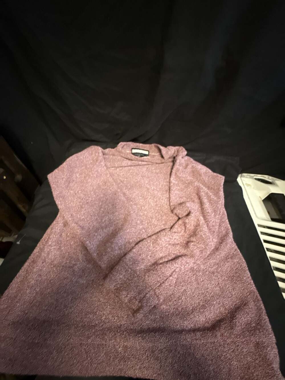 Woolly Threads The Original Woolly Long Sleeve Top, Marled Pink, Medium
